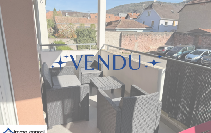 GUEBWILLER, APPARTEMENT F3 64 m2 avec GARAGE BOX proche du c